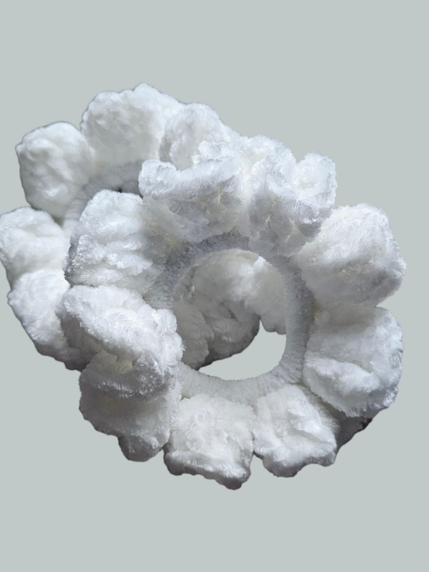 White Velvet Scrunchie