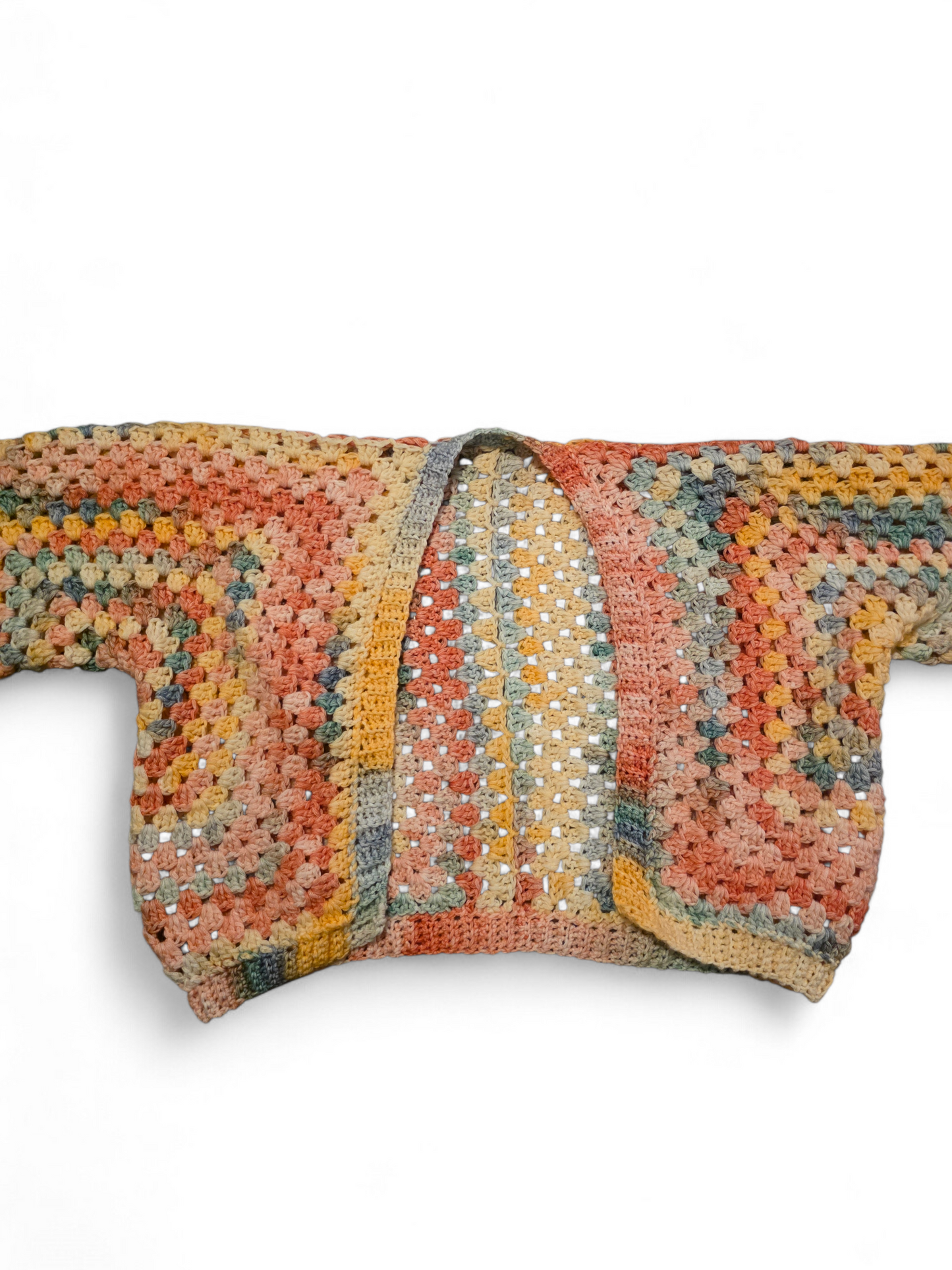 Fruit Punch Cropped Hexagon Cardigan (Small)