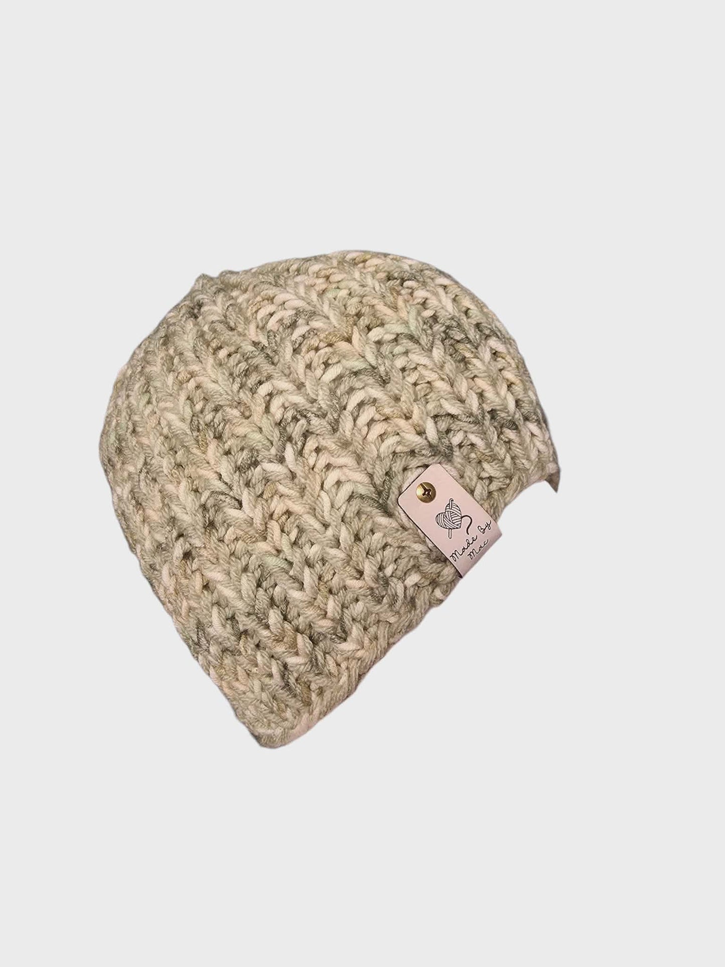 Green Brimless Chunky Beanie