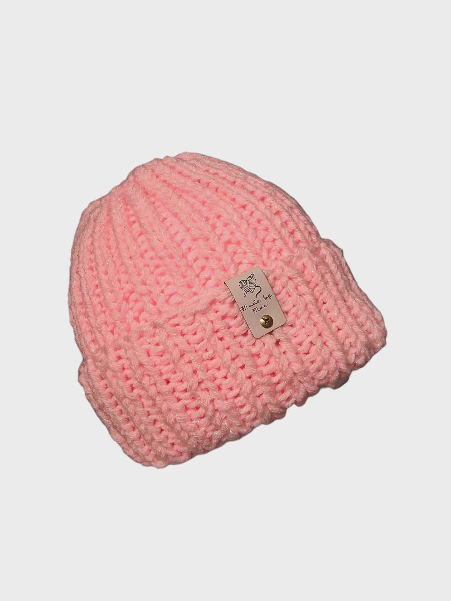 Sparkly Pink Chunky Beanie