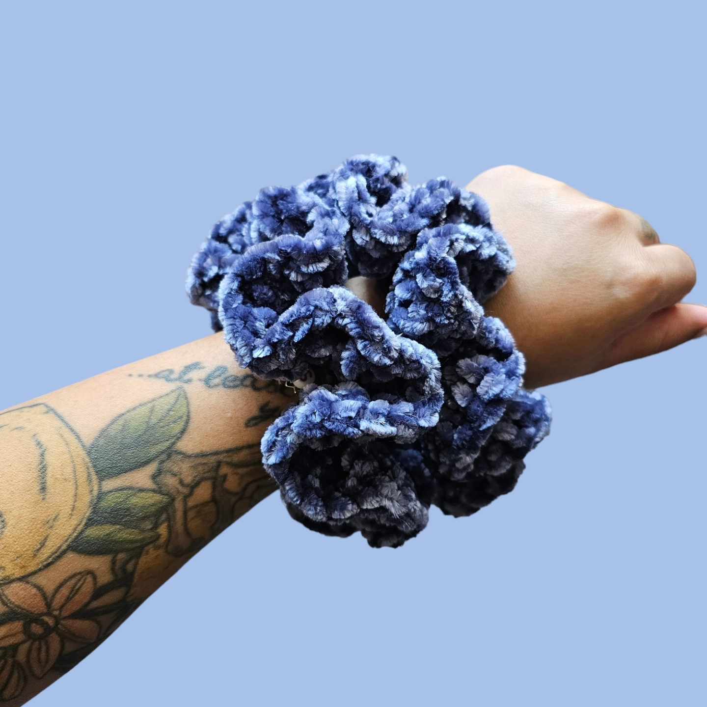 Indigo Velvet Velvet Scrunchie