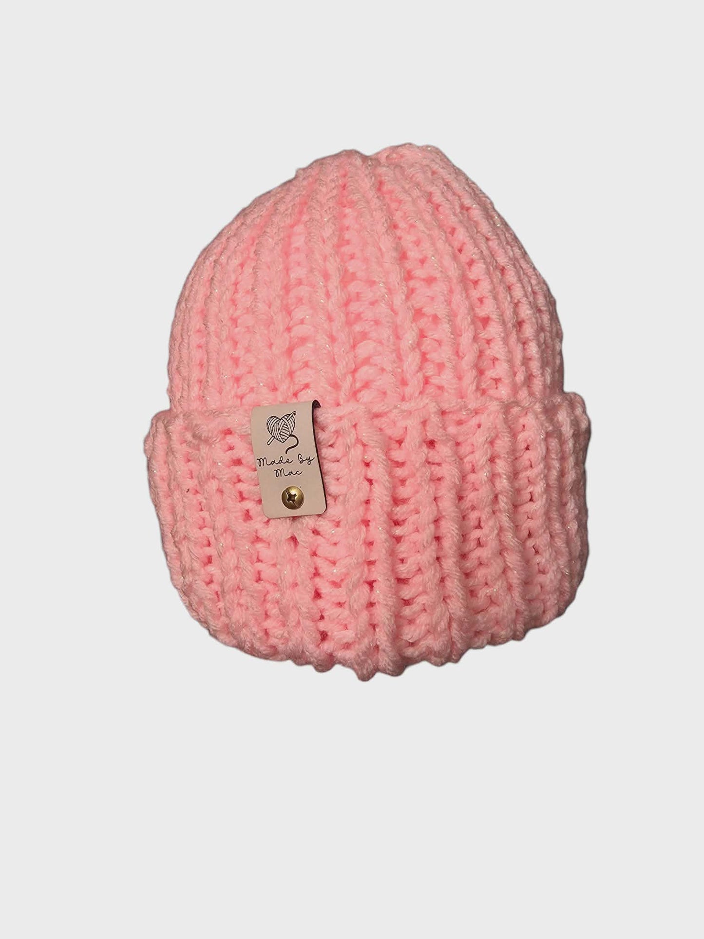 Sparkly Pink Chunky Beanie