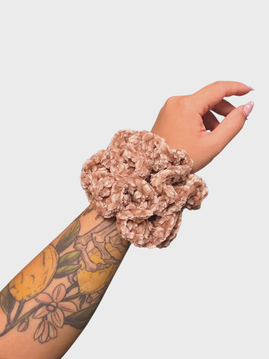 Mushroom Velvet Scrunchie