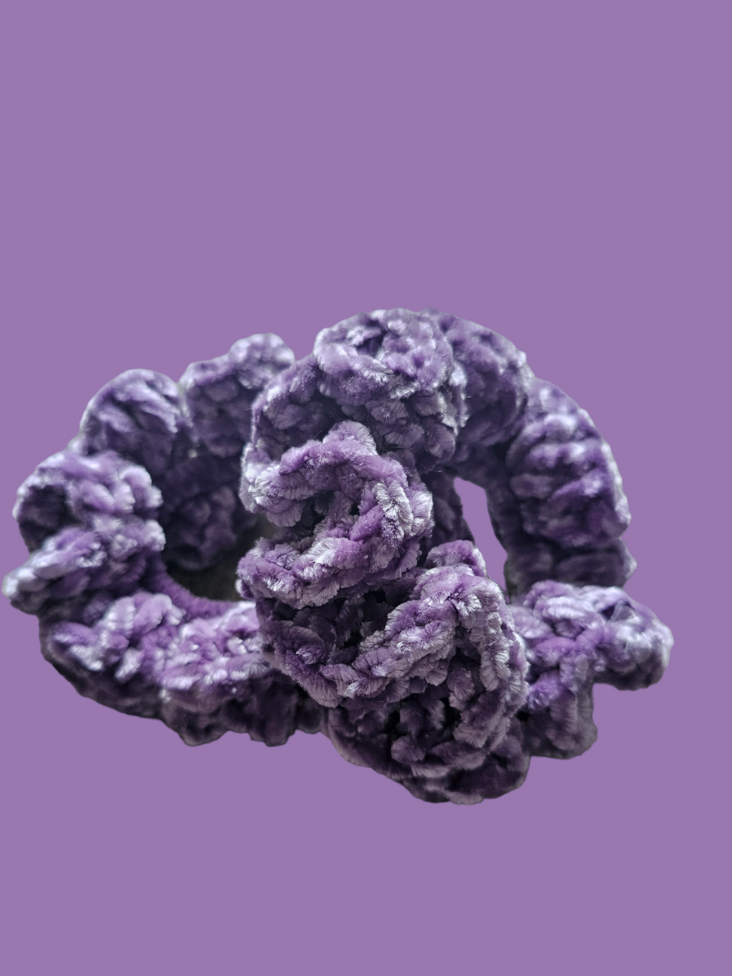 Grey Orchid Velvet Scrunchie