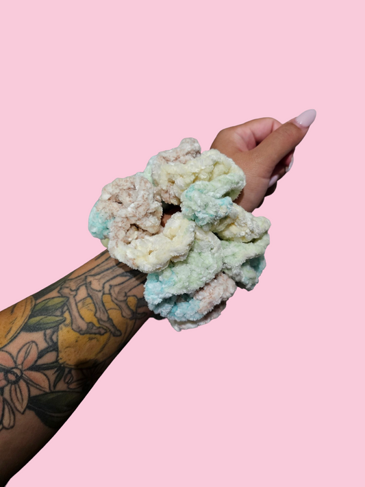 Baby Rainbow Velvet Scrunchie