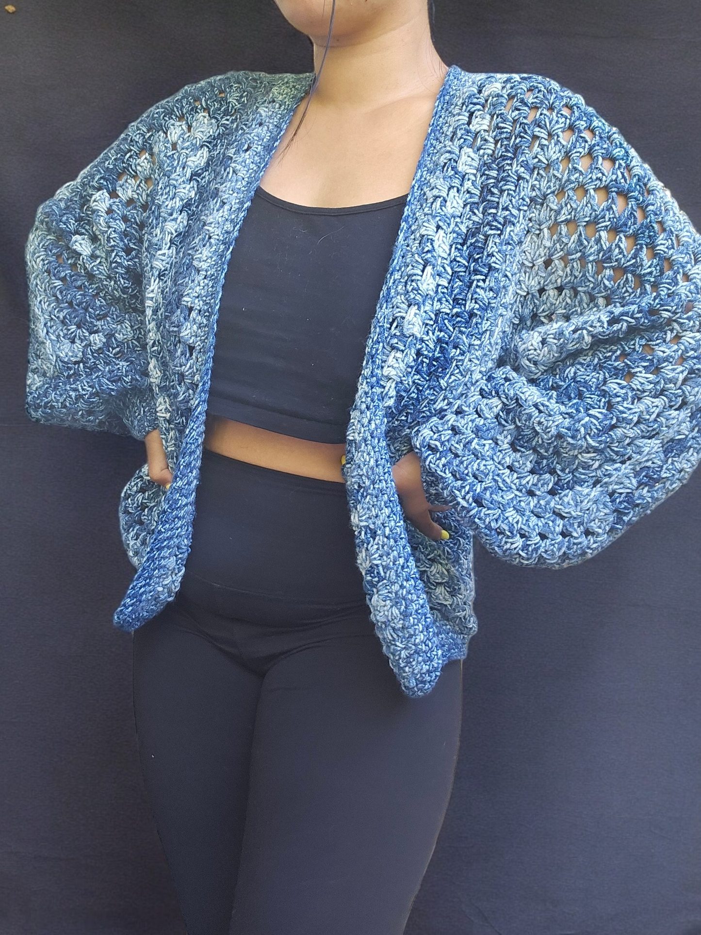 Harmony Waist Length Hexagon Cardigan (Medium)