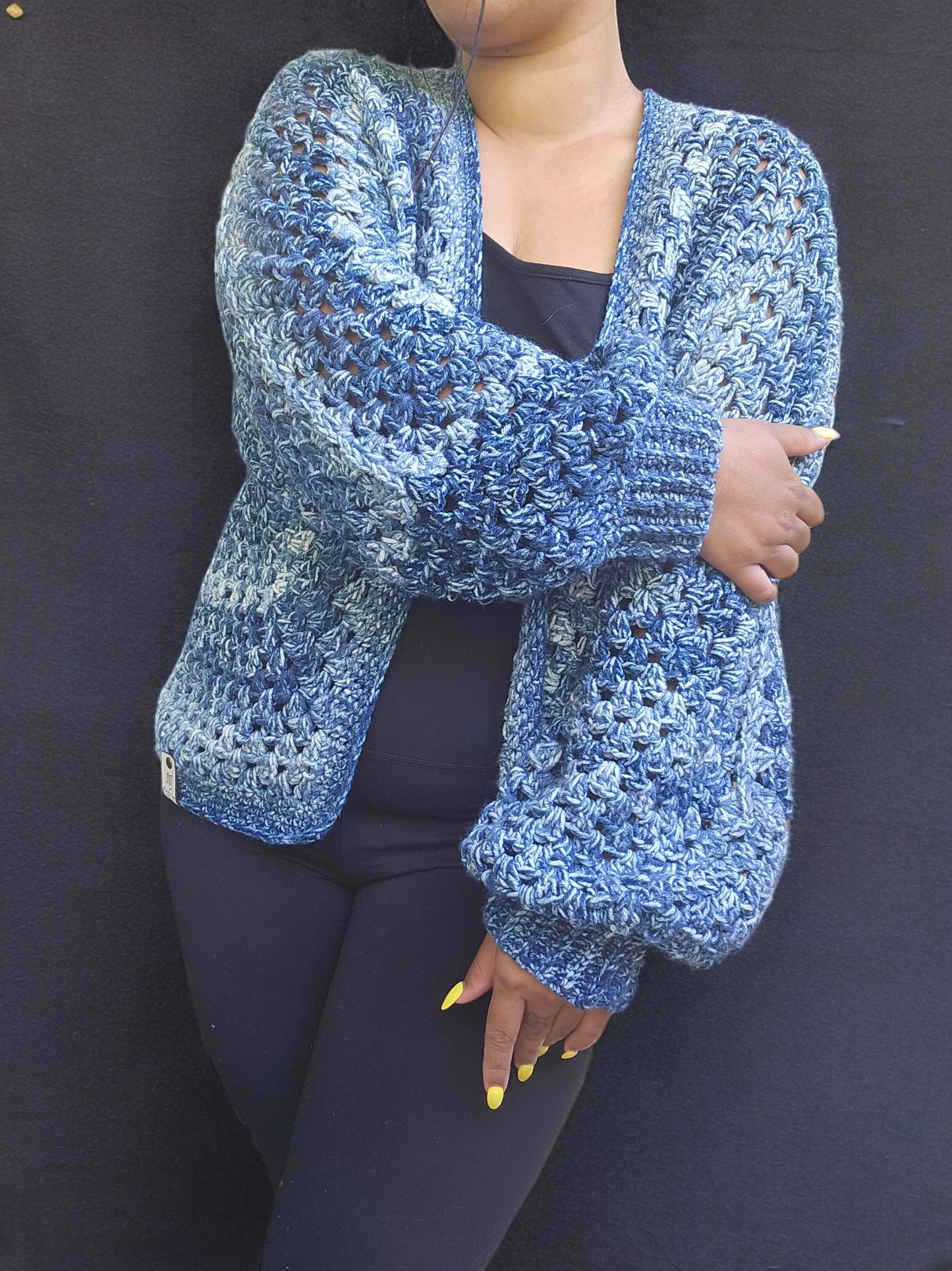 Harmony Waist Length Hexagon Cardigan (Medium)