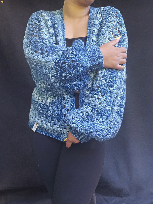 Harmony Waist Length Hexagon Cardigan (Medium)