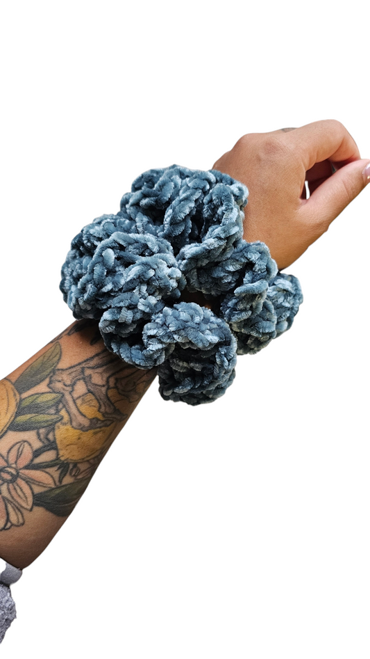 Frosted Pine Velvet Scrunchie