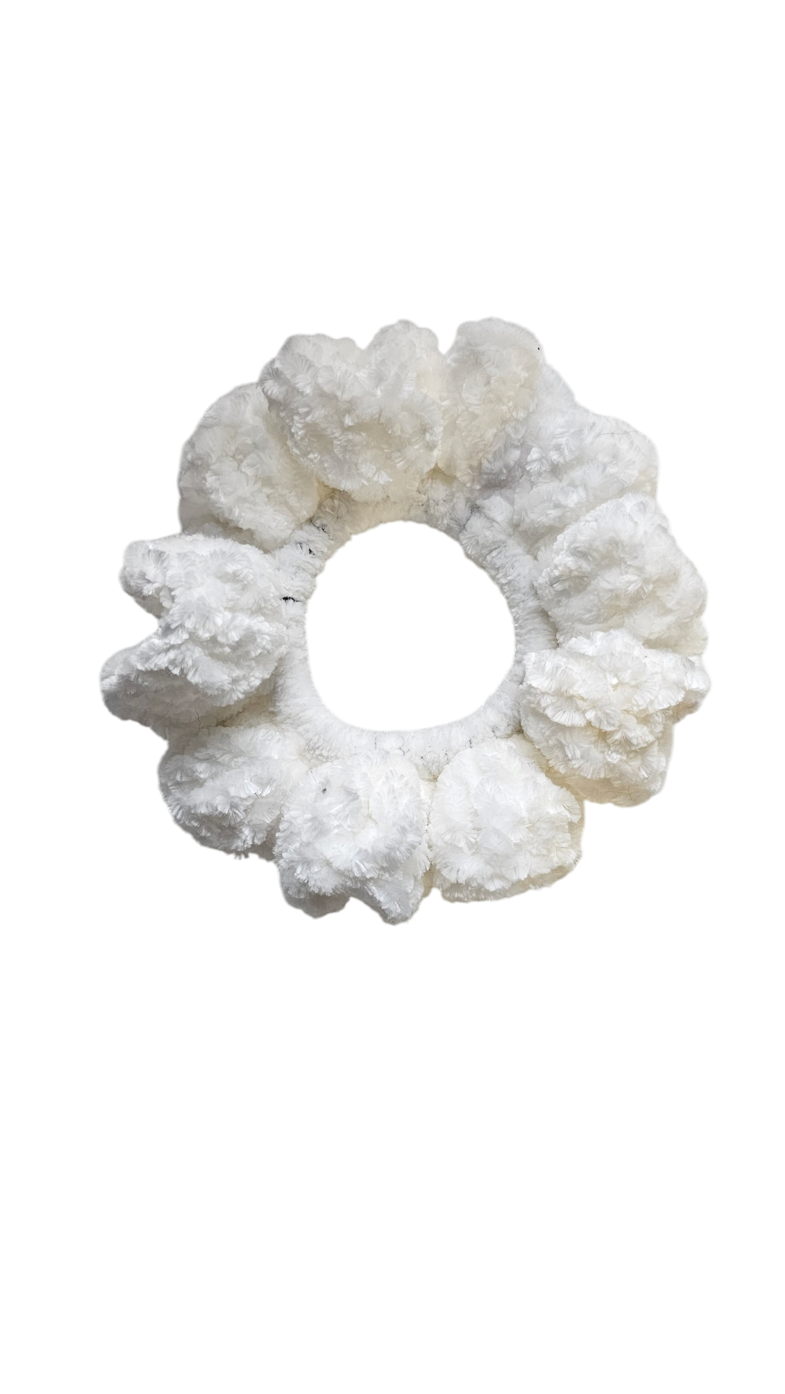 White Velvet Scrunchie