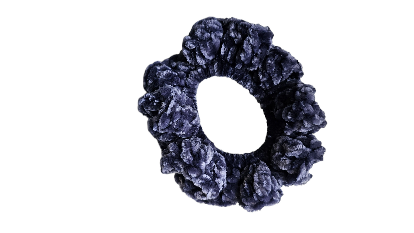 Indigo Velvet Velvet Scrunchie