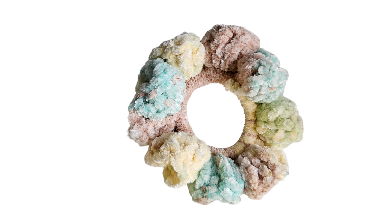 Baby Rainbow Velvet Scrunchie