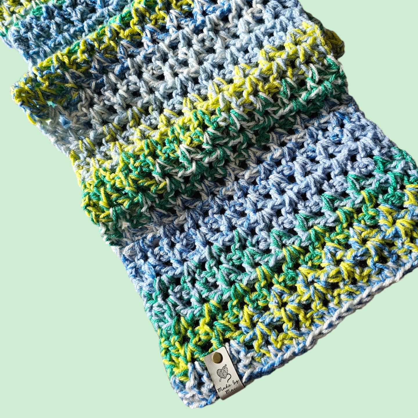 Sour Lime Chunky V Stitch Scarf