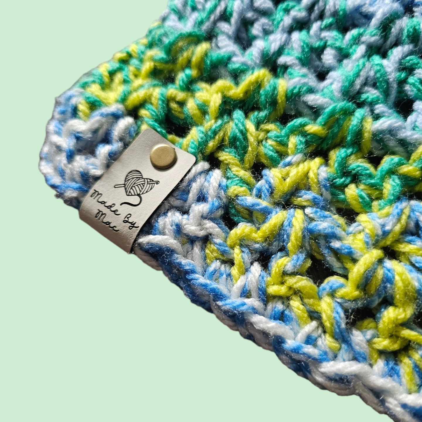 Sour Lime Chunky V Stitch Scarf