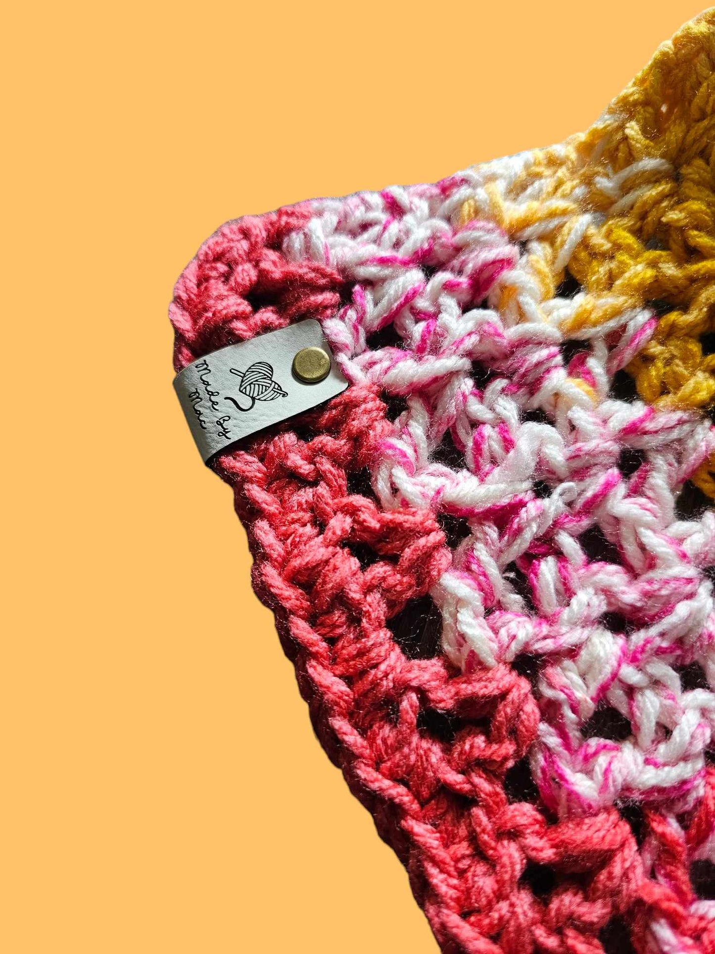 Tangerine Twist Chunky V Stitch Scarf