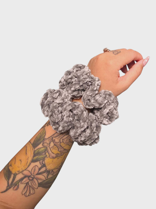 Smokey Green Velvet Scrunchie