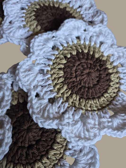 Espresso Flower Coasters