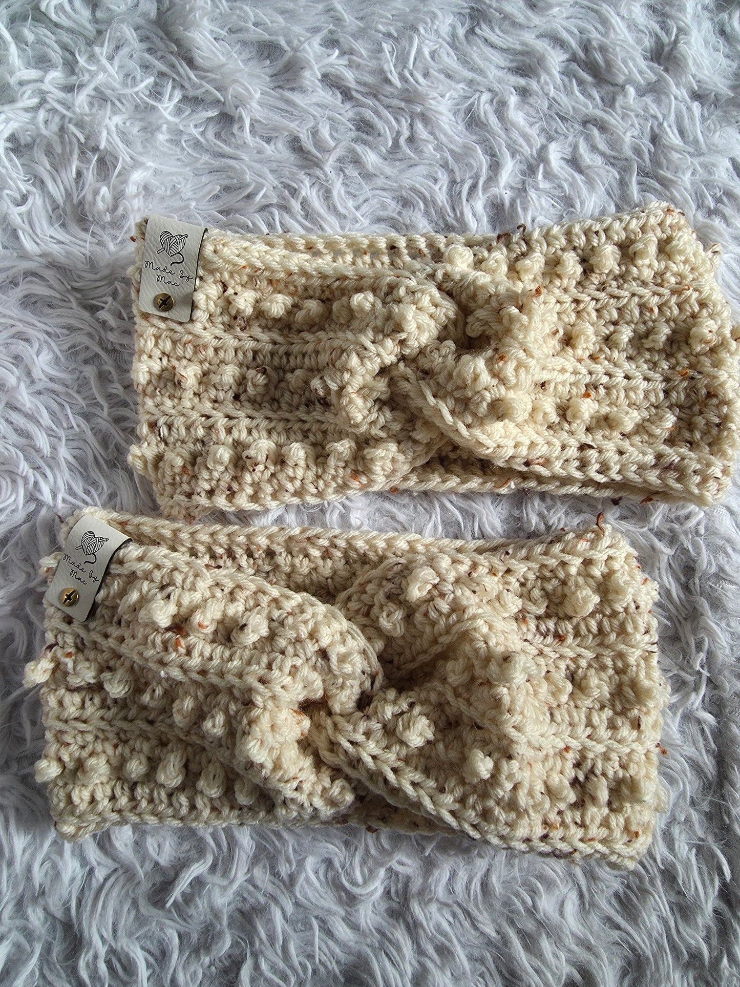 Aran Tweed Picot Ear Warmer