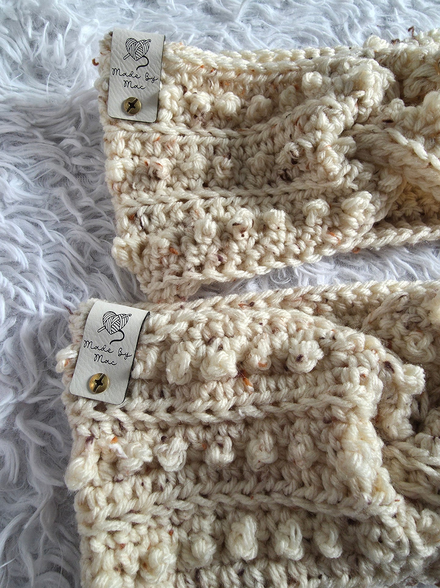 Aran Tweed Picot Ear Warmer