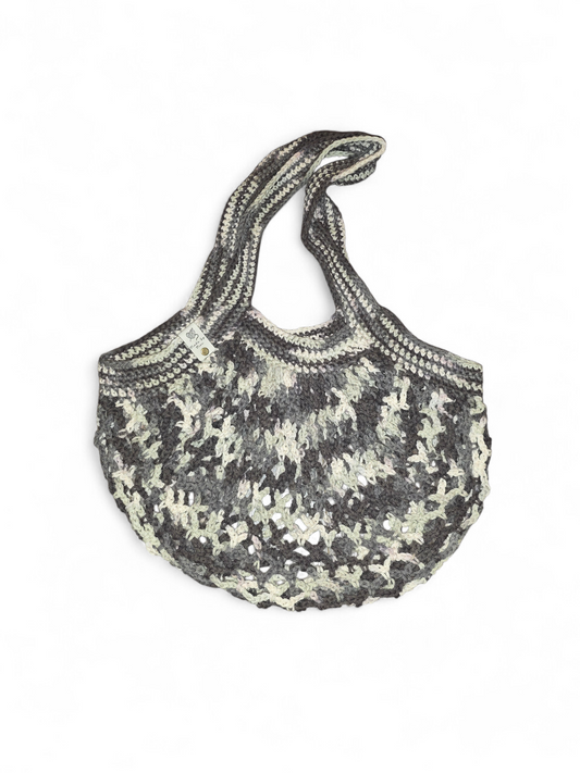 Salt & Pepper Mesh Market Bag