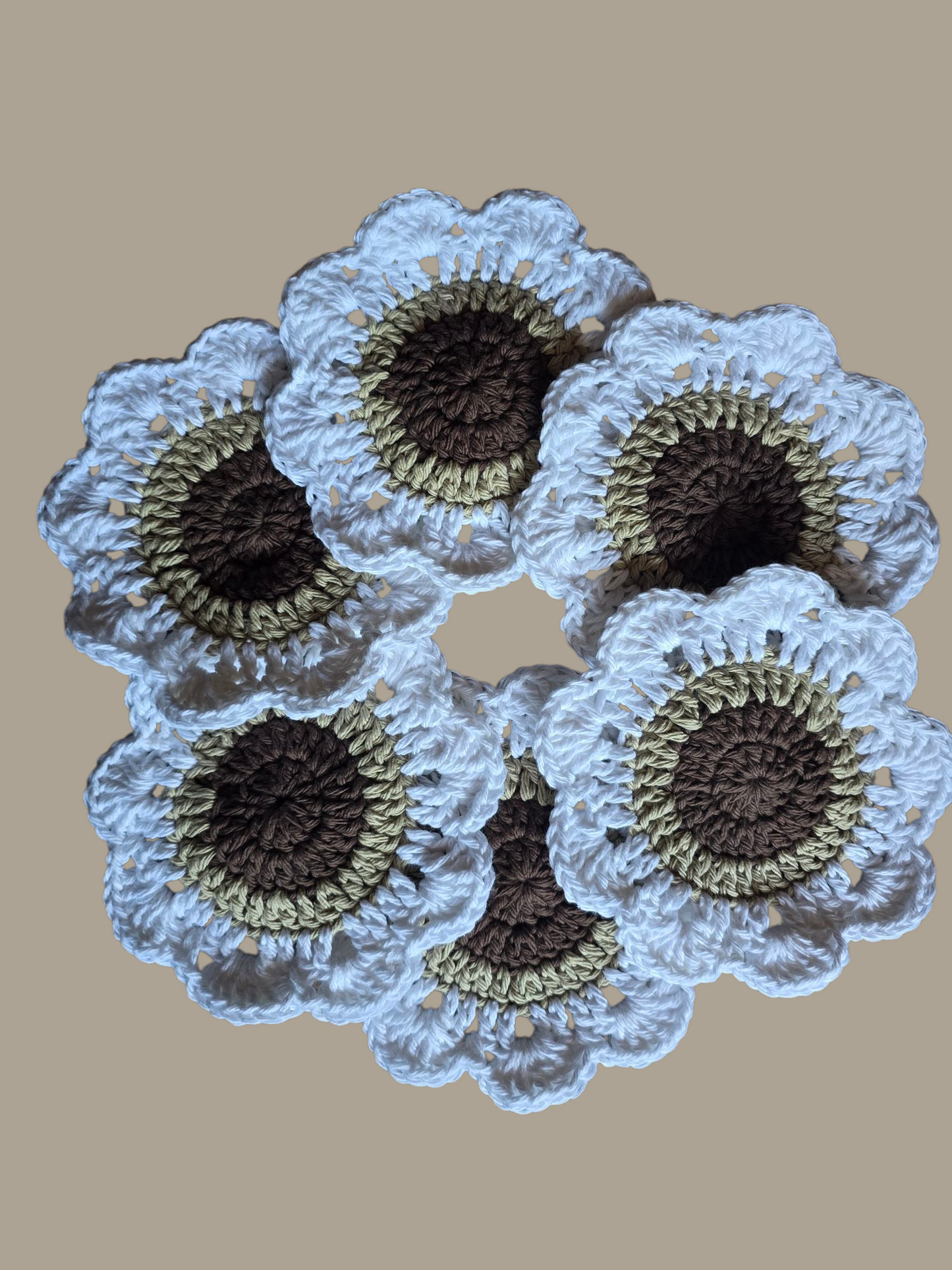 Espresso Flower Coasters